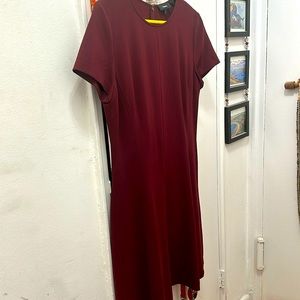 THEORY Maroon A line dress in size 12. Worn twice in great condition